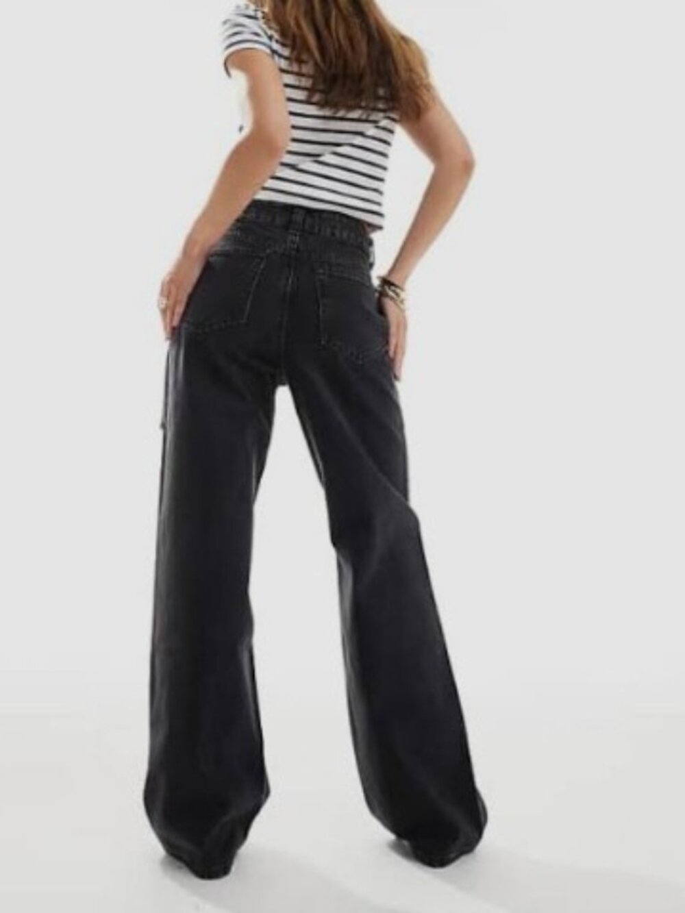 ASOS DESIGN Tall Wide Leg Jeans / Black - EUC!🌹 - Picture 2 of 8